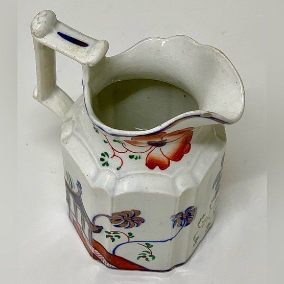 Marked & Dated November 15, 1845 Pagoda Pattern Gaudy Welsh Antique Jug Pitcher - Picture 15 of 15
